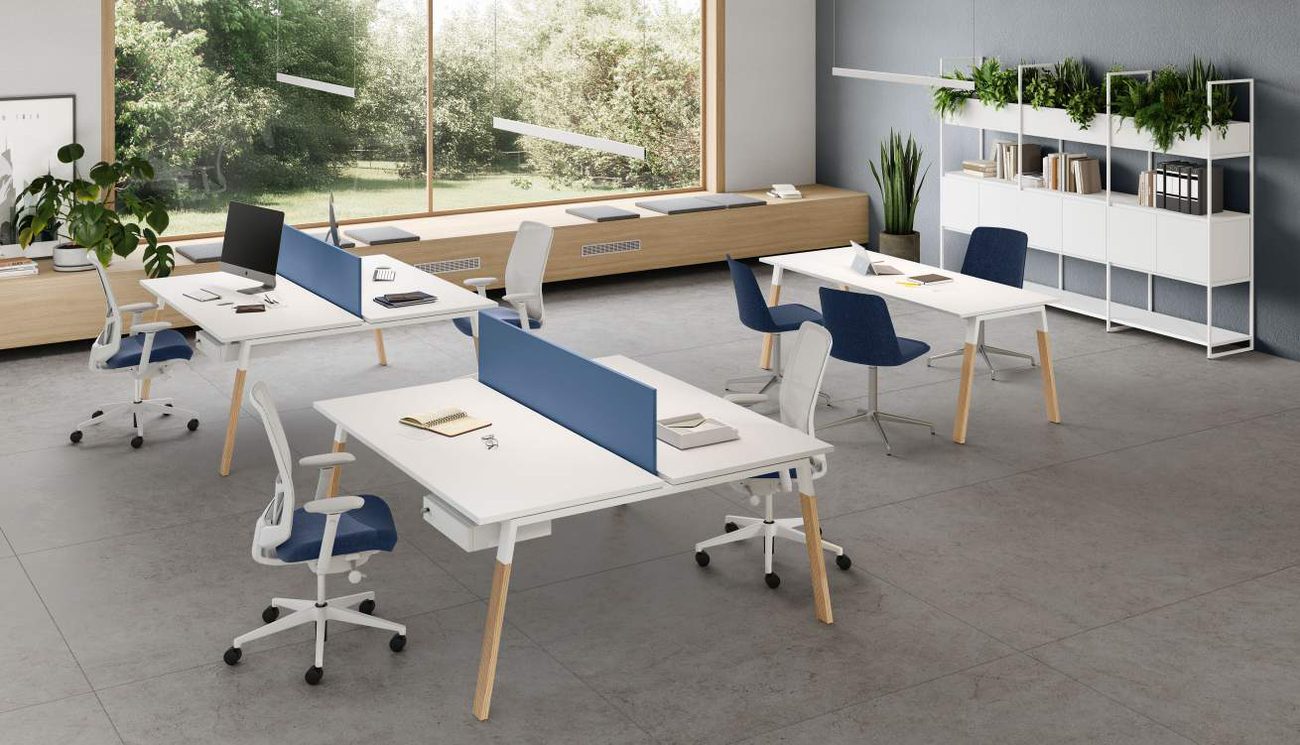 Scrivanie e bench operativi YES About Office in ufficio — foto 3
