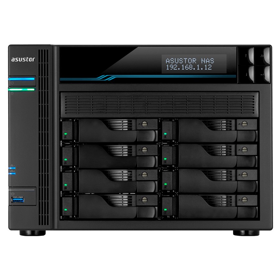 ASUSTOR Lockerstor 8 AS6508T — NAS 8 vani