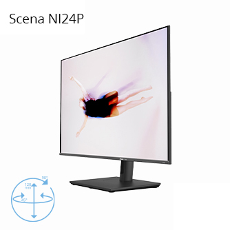 MONITOR SICOMPUTER SCENA 23,8" IPS NI24P - 16:9 - MULTIM. VGA, HDMI, DP - PIVOT